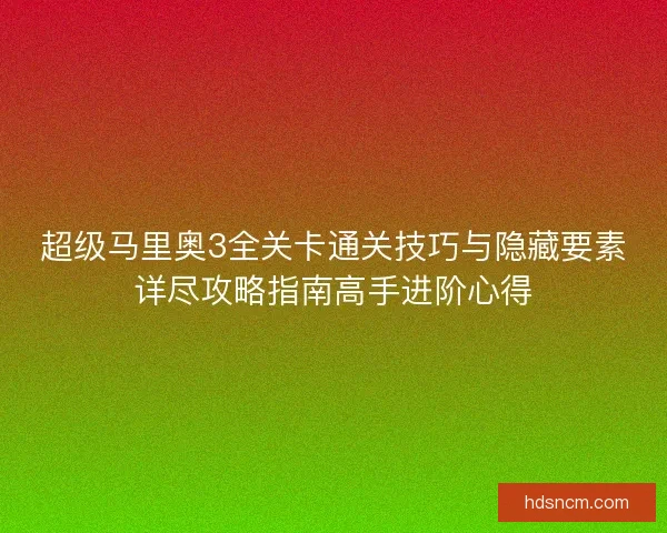 超级马里奥3全关卡通关技巧与隐藏要素详尽攻略指南高手进阶心得